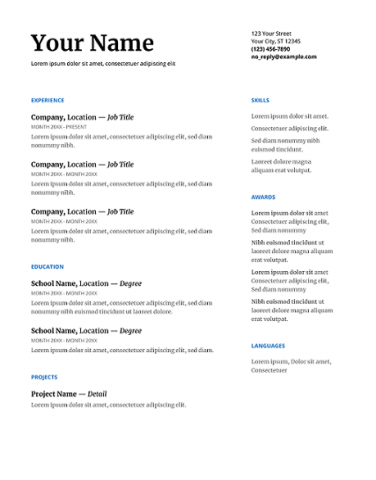 Free Resume Templates (Download Here) - Work Anywhere for Beginners ...